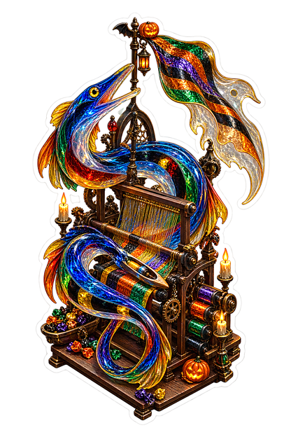 Murano Ribbon Eel Candy Wrapper Loom Vinyl Sticker Decal