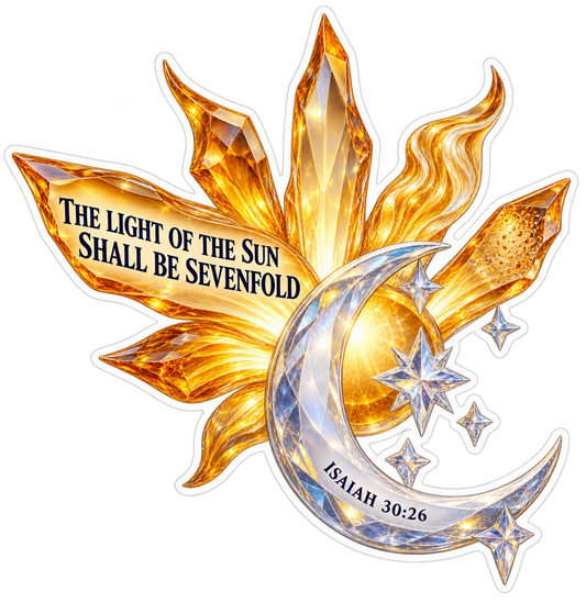 Bible Sun Sevenfold Isaiah 30 26 Vinyl Sticker Decal