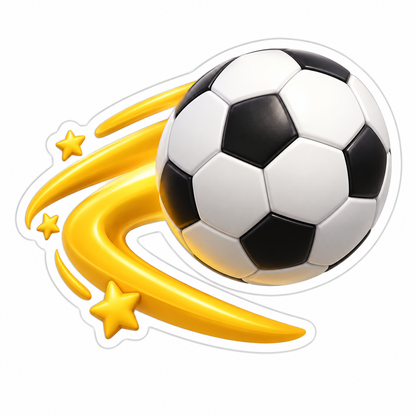 Black White Soccer Ball Vinyl Sticker Decal