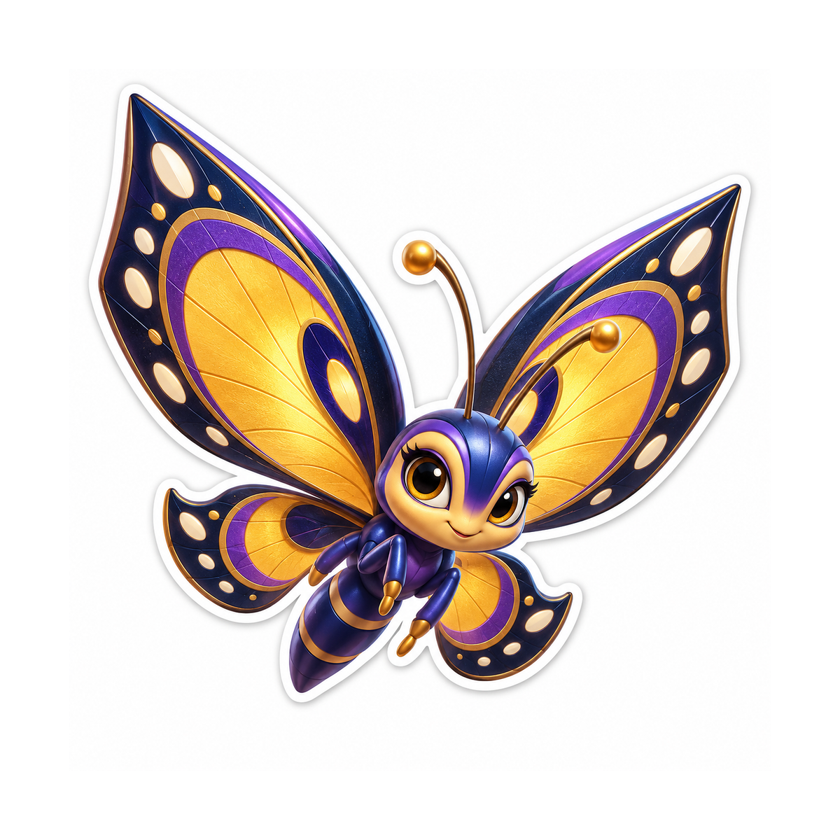 Passionfruit Orbit Scout Butterfly Vinyl Sticker Decal
