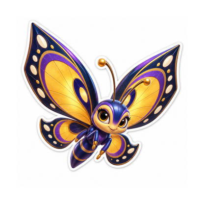 Passionfruit Orbit Scout Butterfly Vinyl Sticker Decal