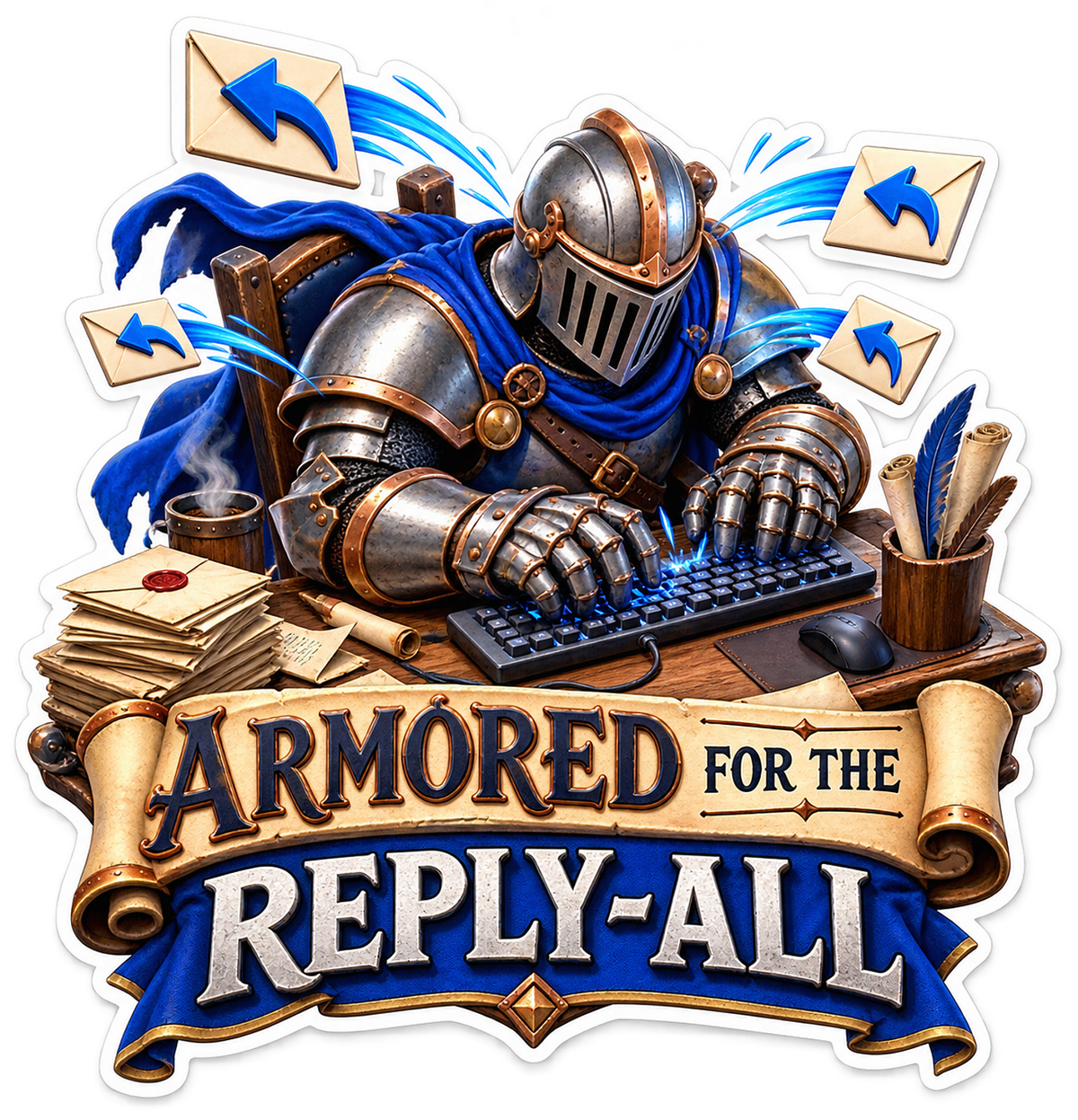 Armored Reply All Vinyl Sticker Decal
