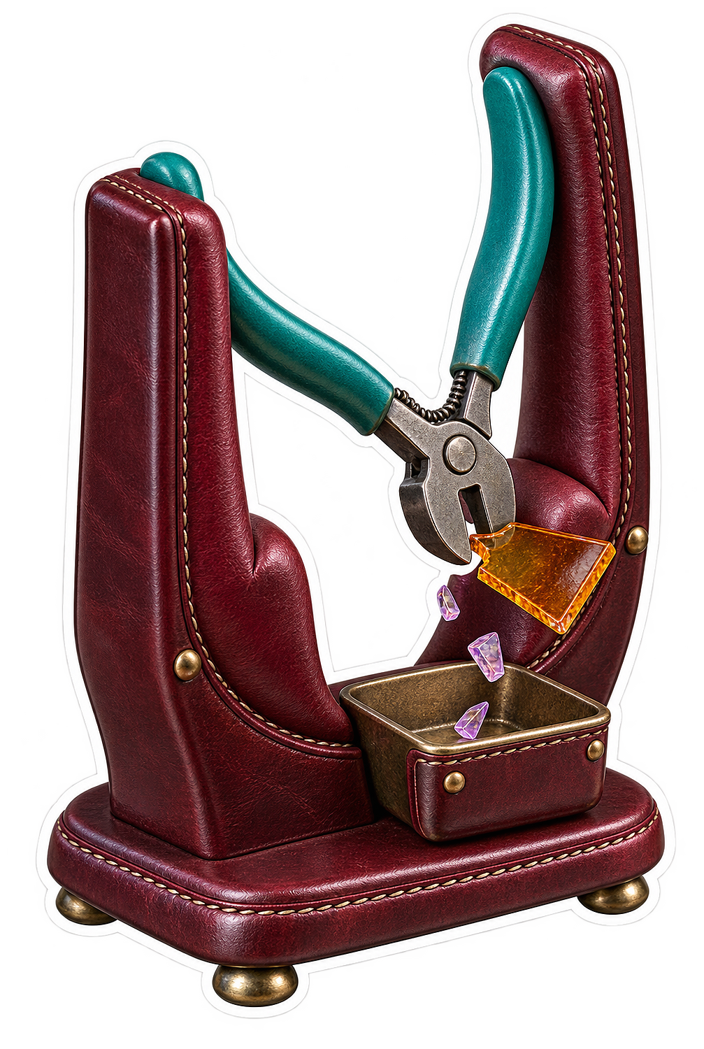 Glass Maker Cordovan Grozing Pliers Cushion Clamp Vinyl Sticker Decal
