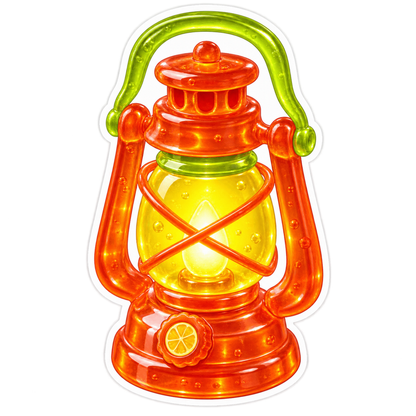 Gimme Gummy Citrus Camping Lantern Vinyl Sticker Decal