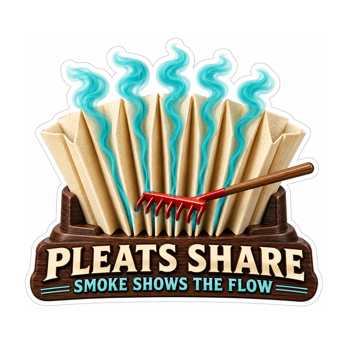 Engine Air Filter Pleat Flow Smoke Rake Vinyl Sticker Decal
