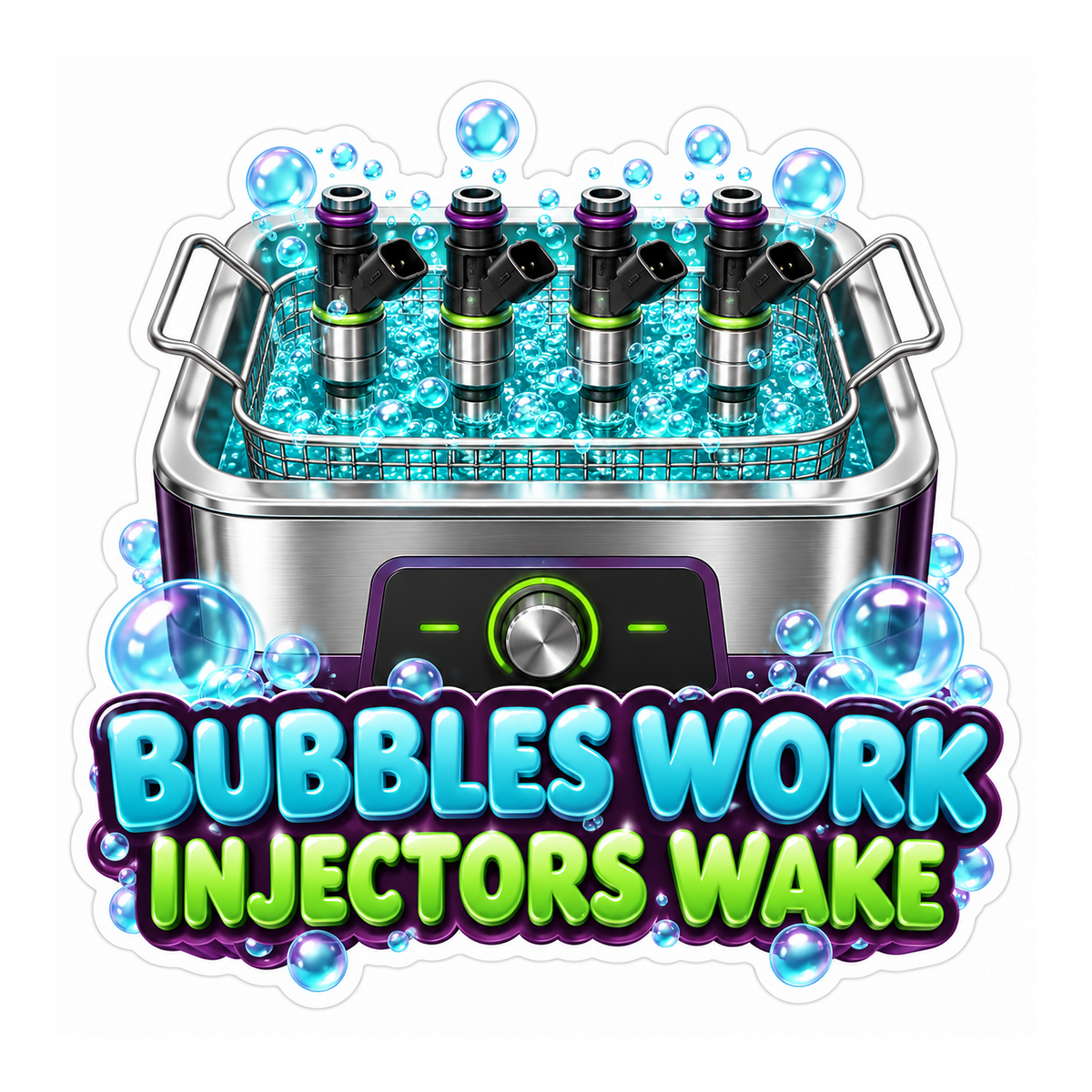 Injector Ultrasonic Cleaning Basket Vinyl Sticker Decal