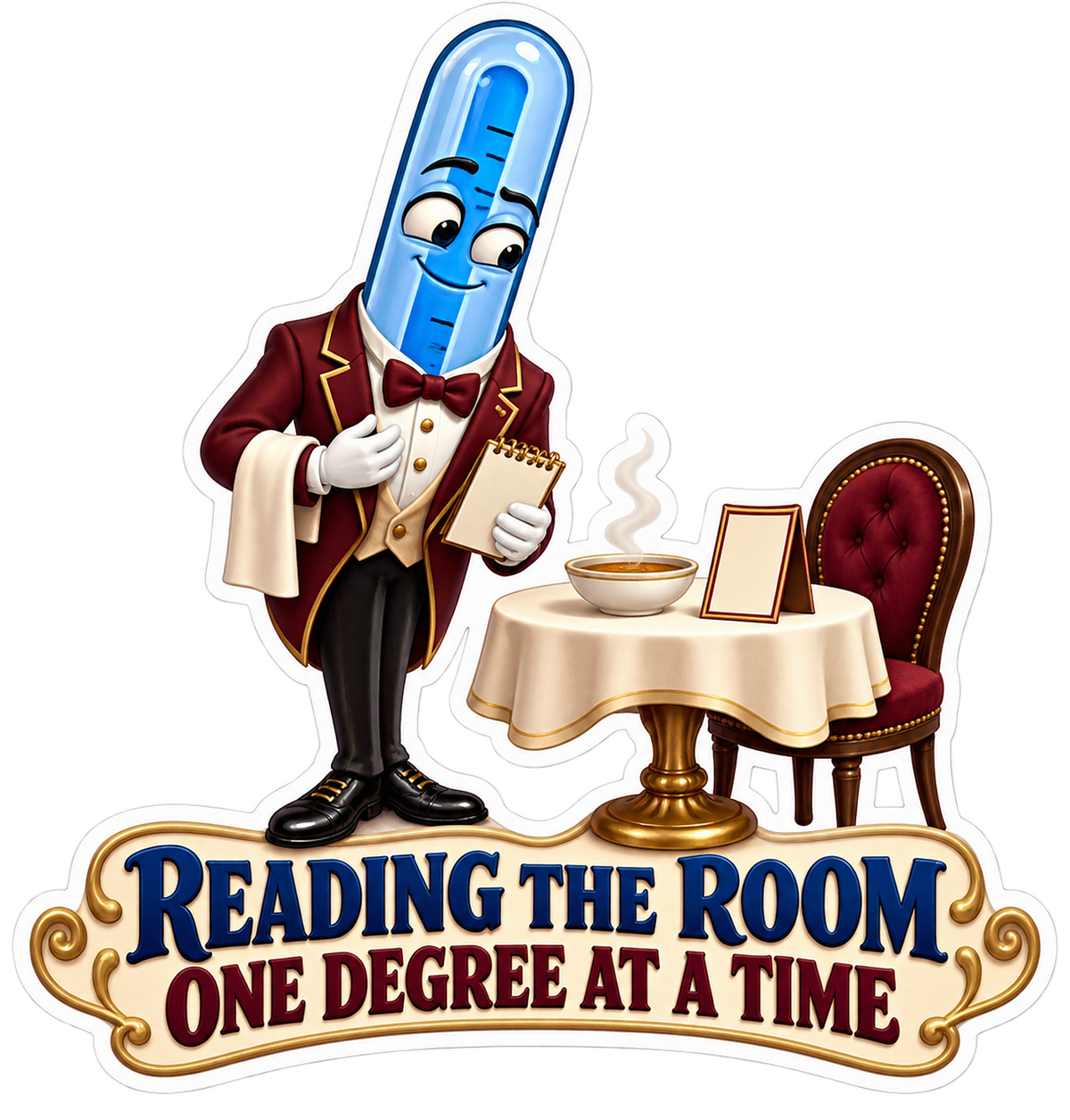 Thermometer Room Reading Vinyl Sticker Decal