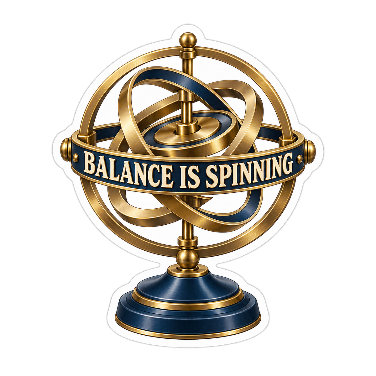 Balance Is Spinning Vinyl Sticker Decal