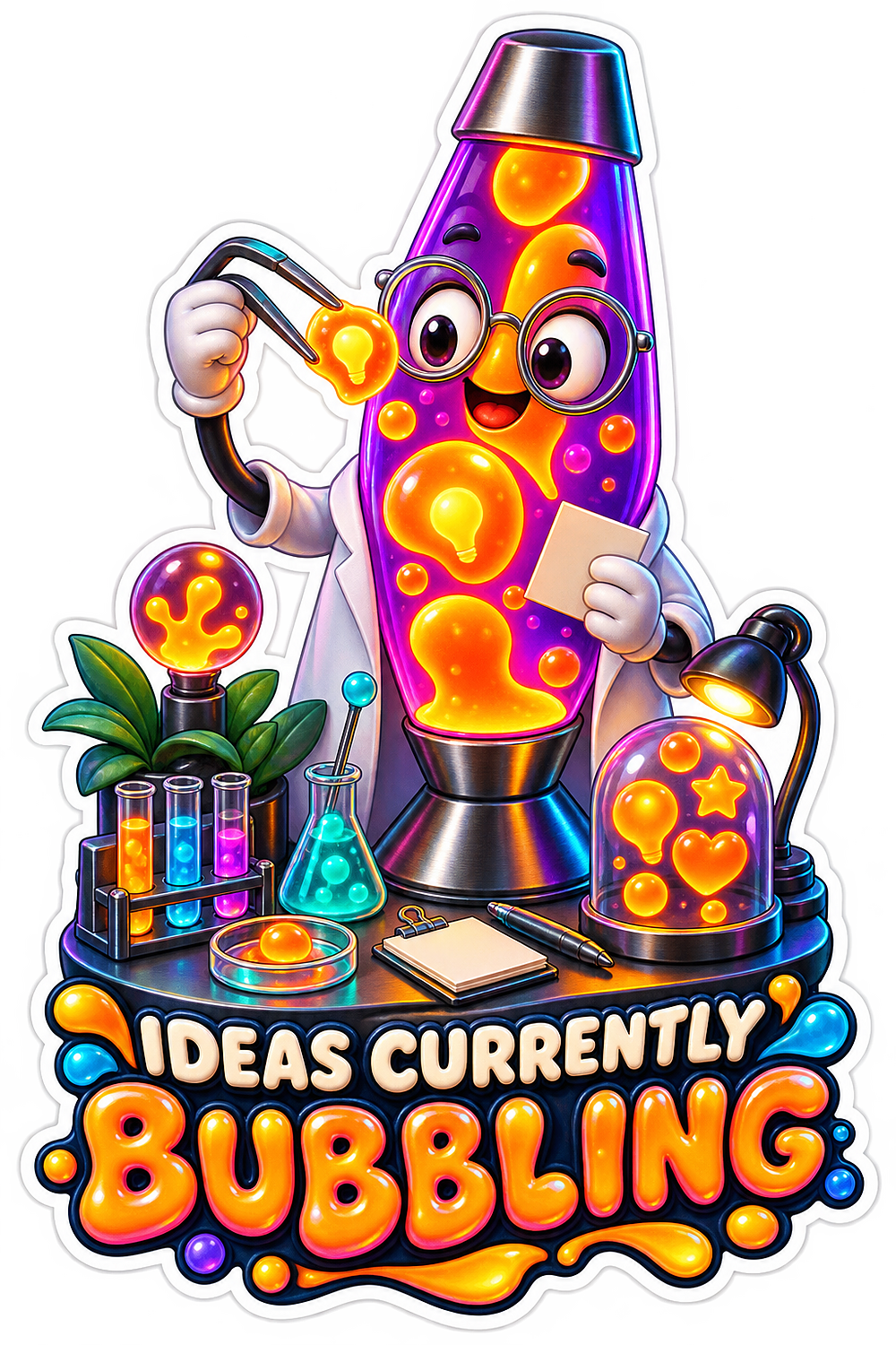 Ideas Bubbling Lava Lamp Vinyl Sticker Decal