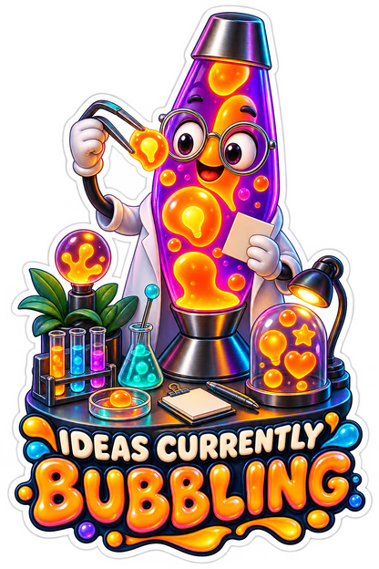 Ideas Bubbling Lava Lamp Vinyl Sticker Decal