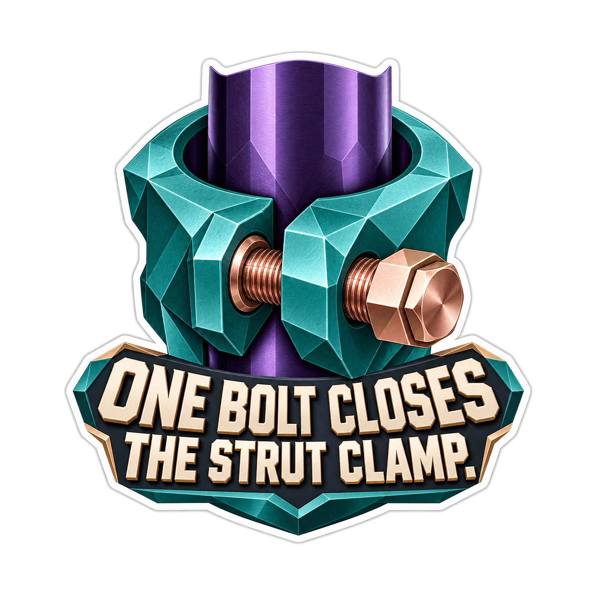 Strut Pinch Bolt Clamp Vinyl Sticker Decal