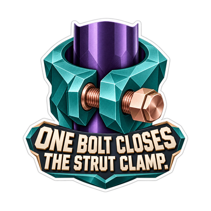 Strut Pinch Bolt Clamp Vinyl Sticker Decal