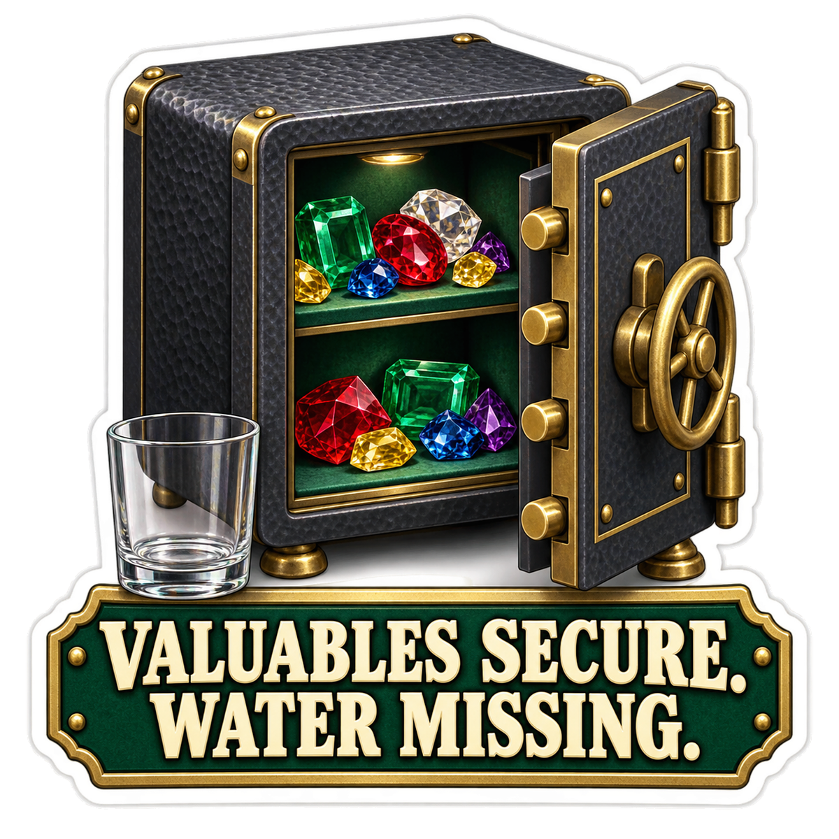 Valuables Secure Vinyl Sticker Decal