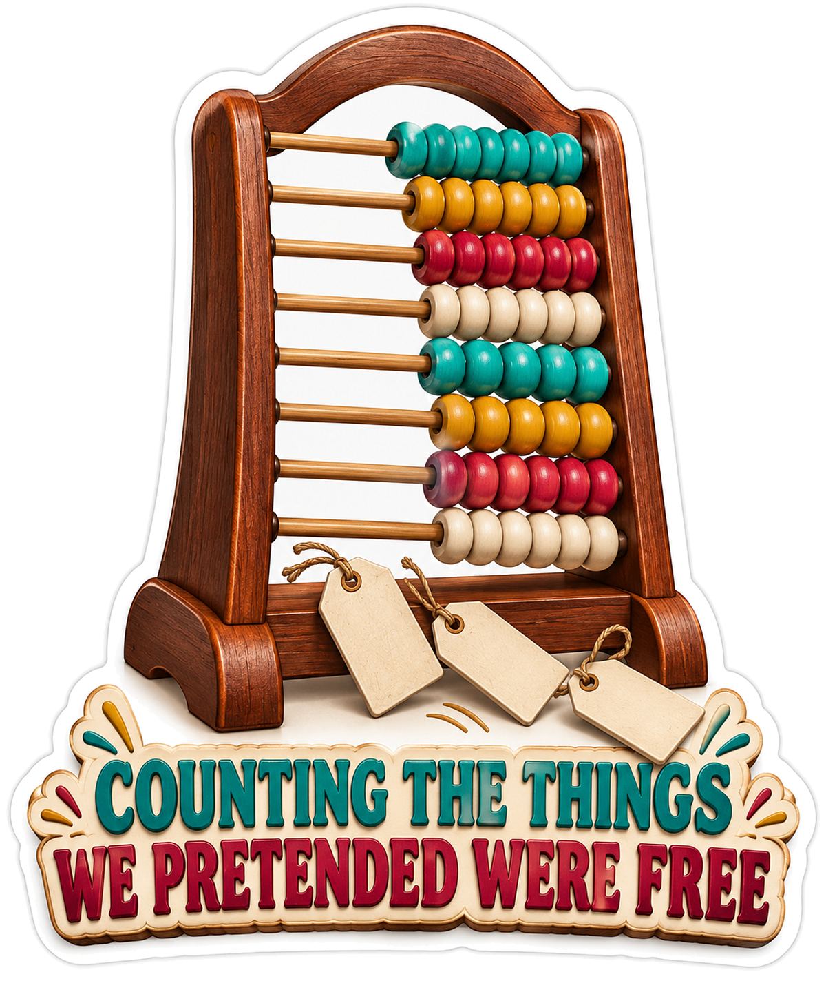 Counting Pretended Free Abacus Vinyl Sticker Decal