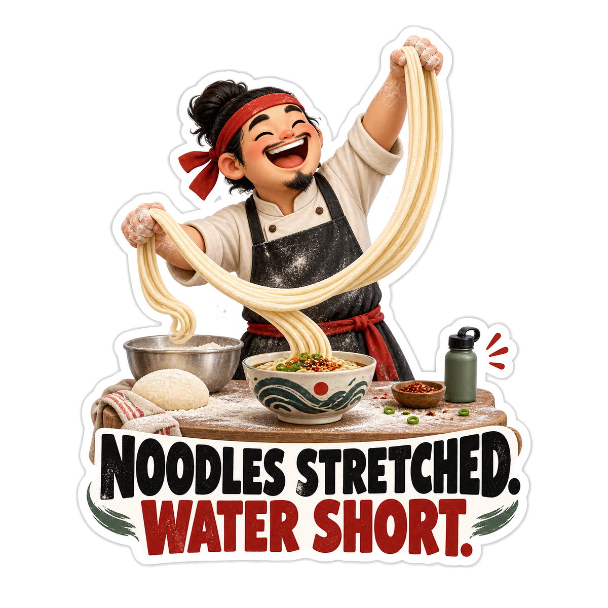 Noodles Stretched Vinyl Sticker Decal