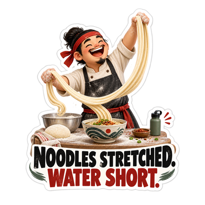 Noodles Stretched Vinyl Sticker Decal