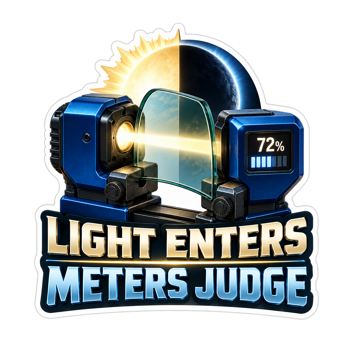 Automotive Glass Light Transmission Meter Vinyl Sticker Decal