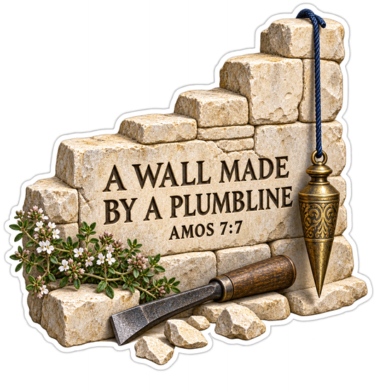 Bible Plumbline Wall Amos 7 7 Vinyl Sticker Decal