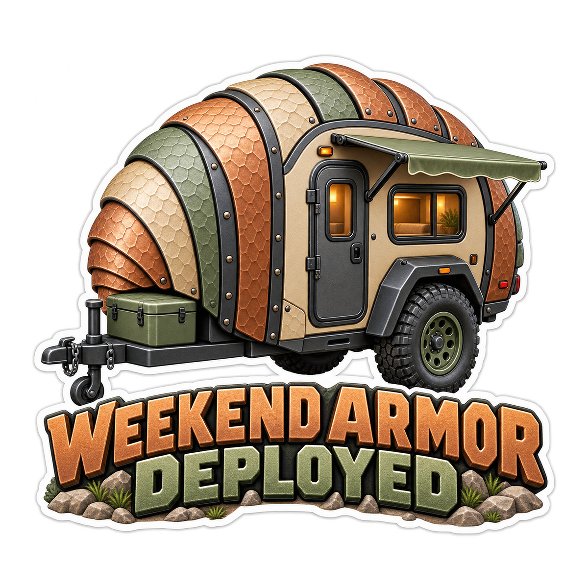 Weekend Armor Deployed Vinyl Sticker Decal