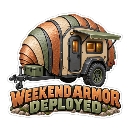 Weekend Armor Deployed Vinyl Sticker Decal