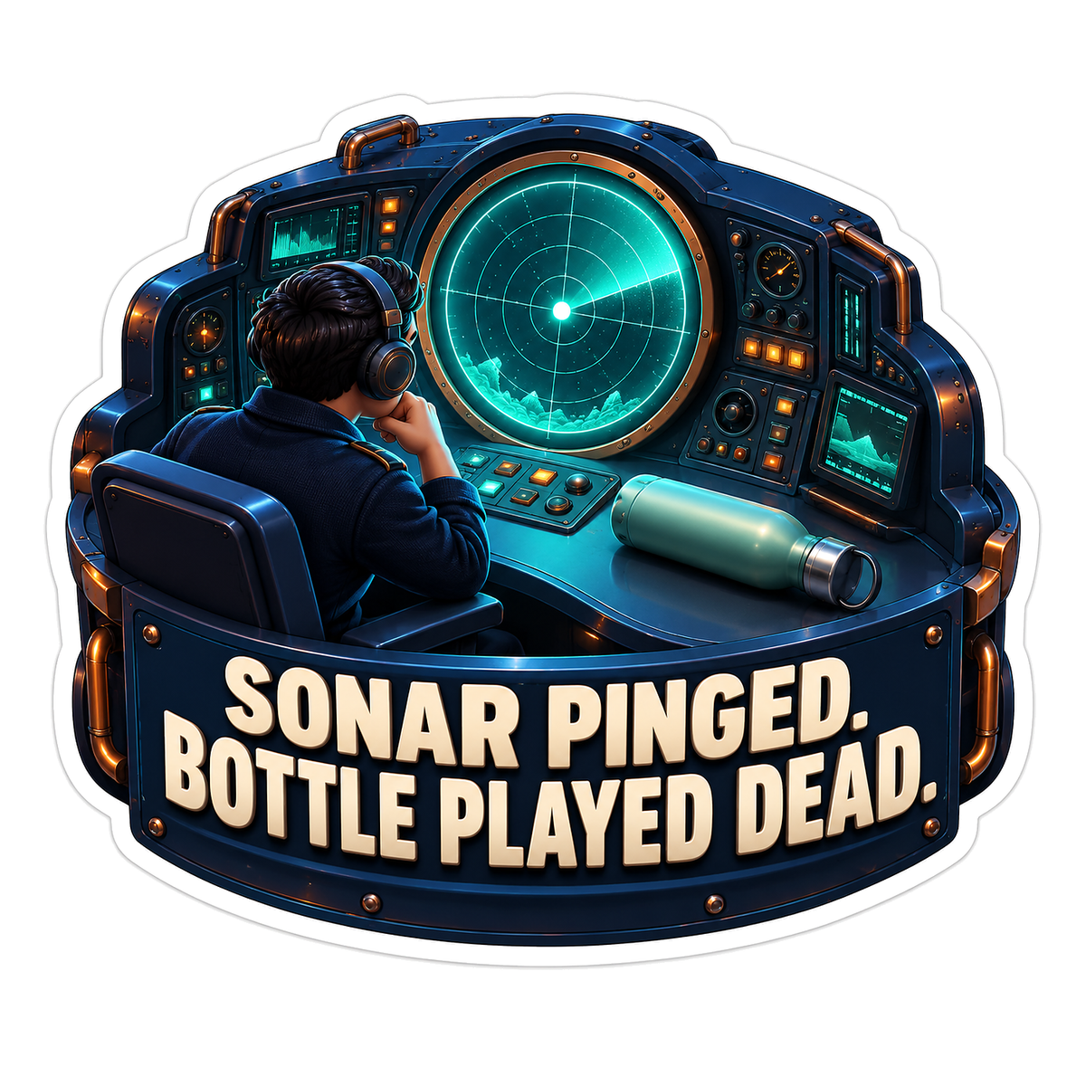 Sonar Pinged Vinyl Sticker Decal