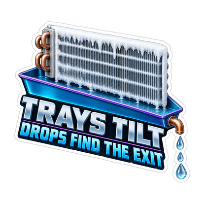 Heater Core Drain Flow Tray Vinyl Sticker Decal
