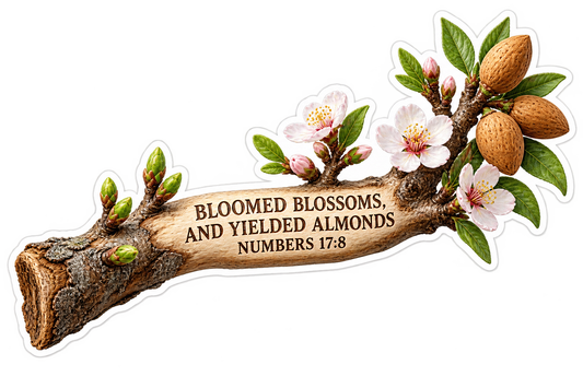Bible Almond Rod Numbers 17 8 Vinyl Sticker Decal