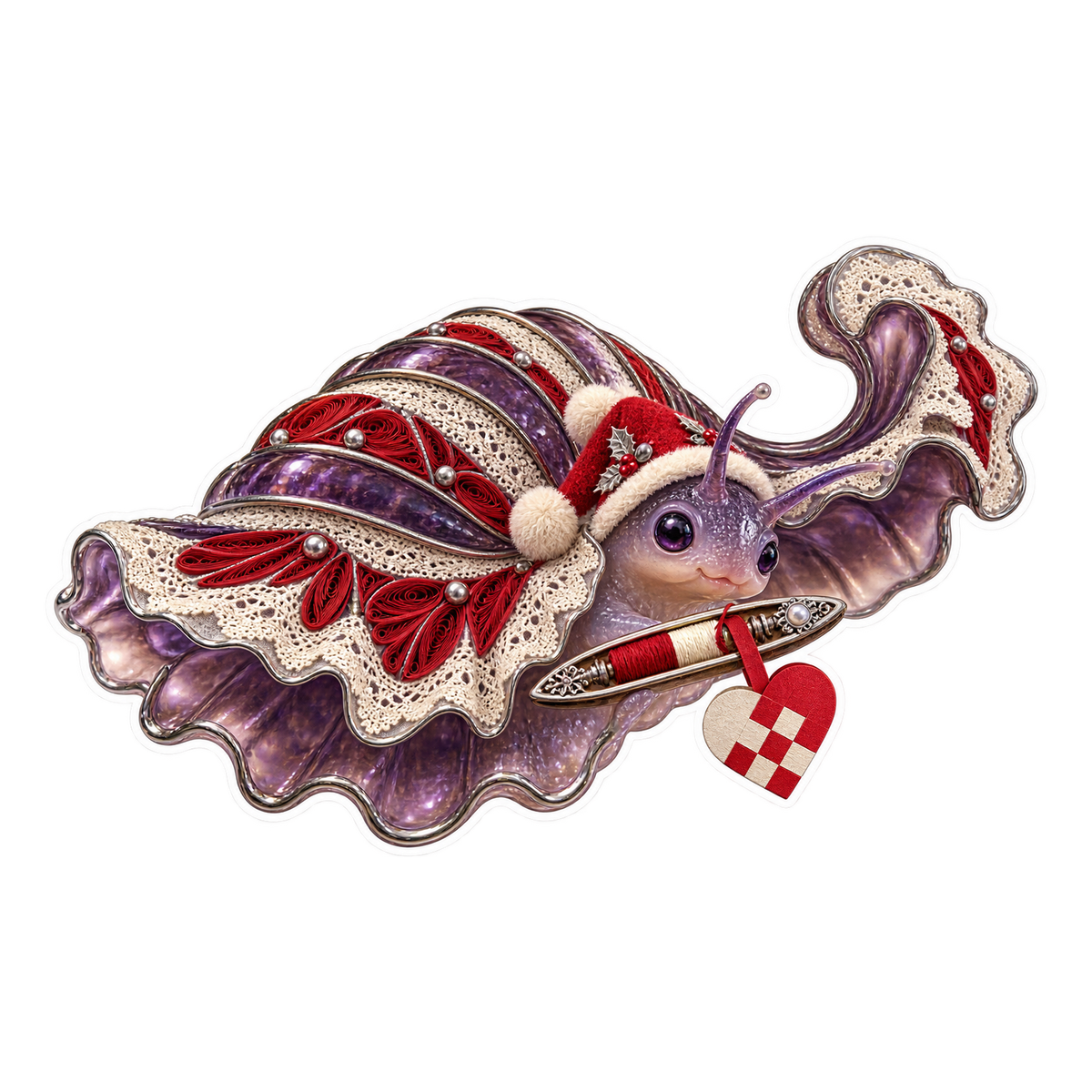 Amethyst Lace Kimberella Julehjerte Shuttle Vinyl Sticker Decal