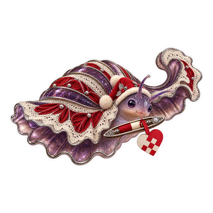 Amethyst Lace Kimberella Julehjerte Shuttle Vinyl Sticker Decal