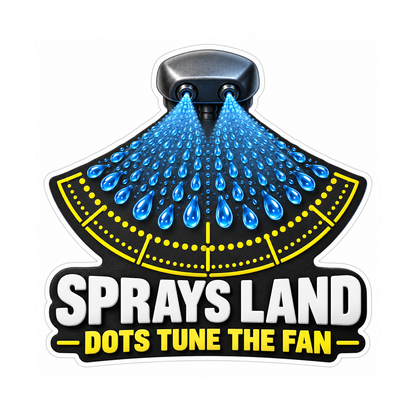 Washer Nozzle Droplet Fan Target Vinyl Sticker Decal