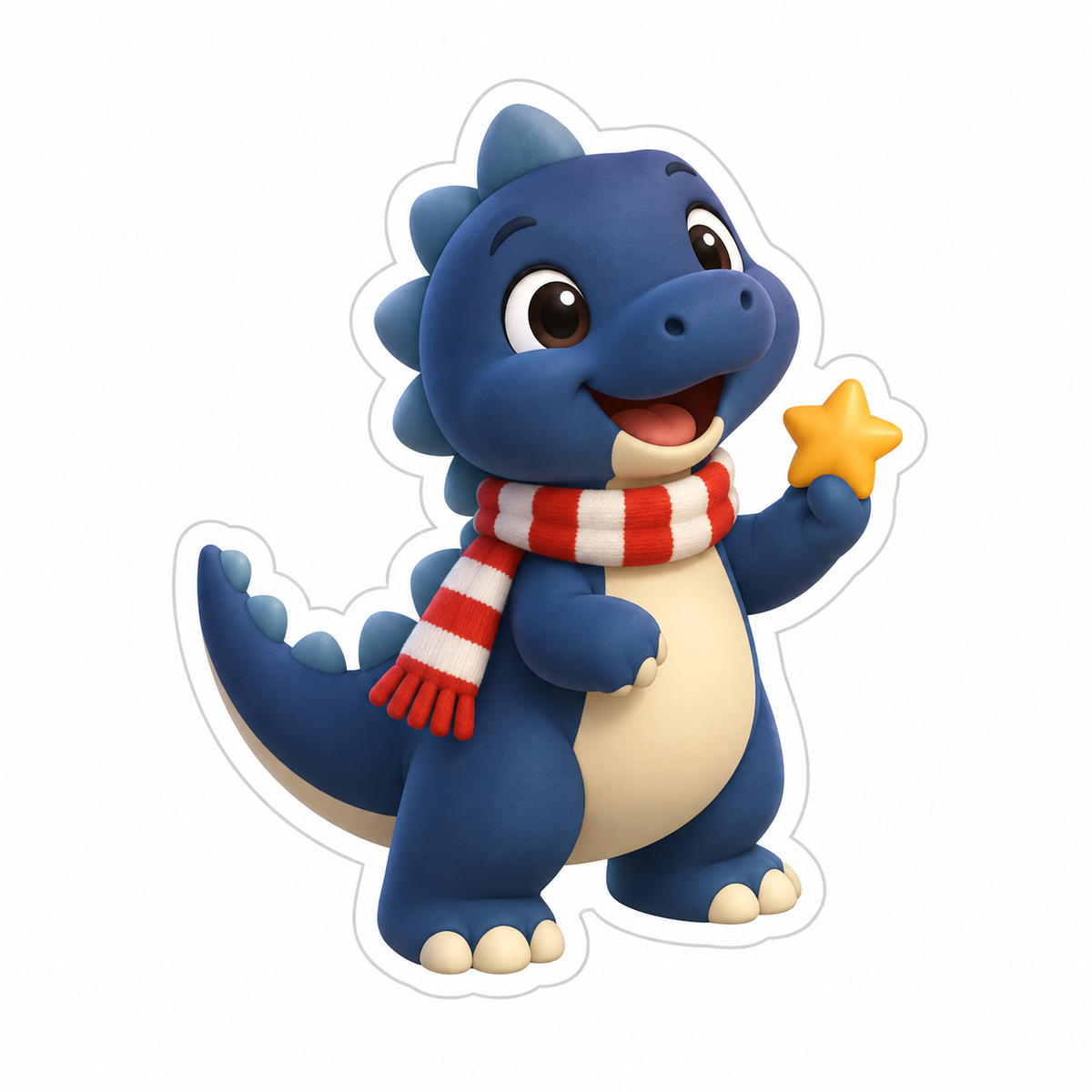 Dinosaur, Navy Blue Vinyl Sticker Decal
