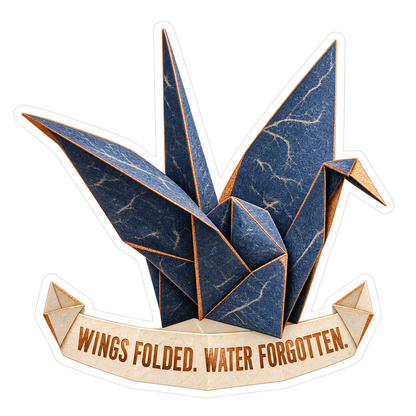 Wings Folded Vinyl Sticker Decal