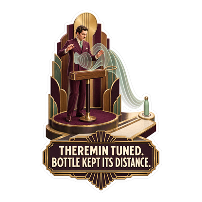 Theremin Tuned Vinyl Sticker Decal