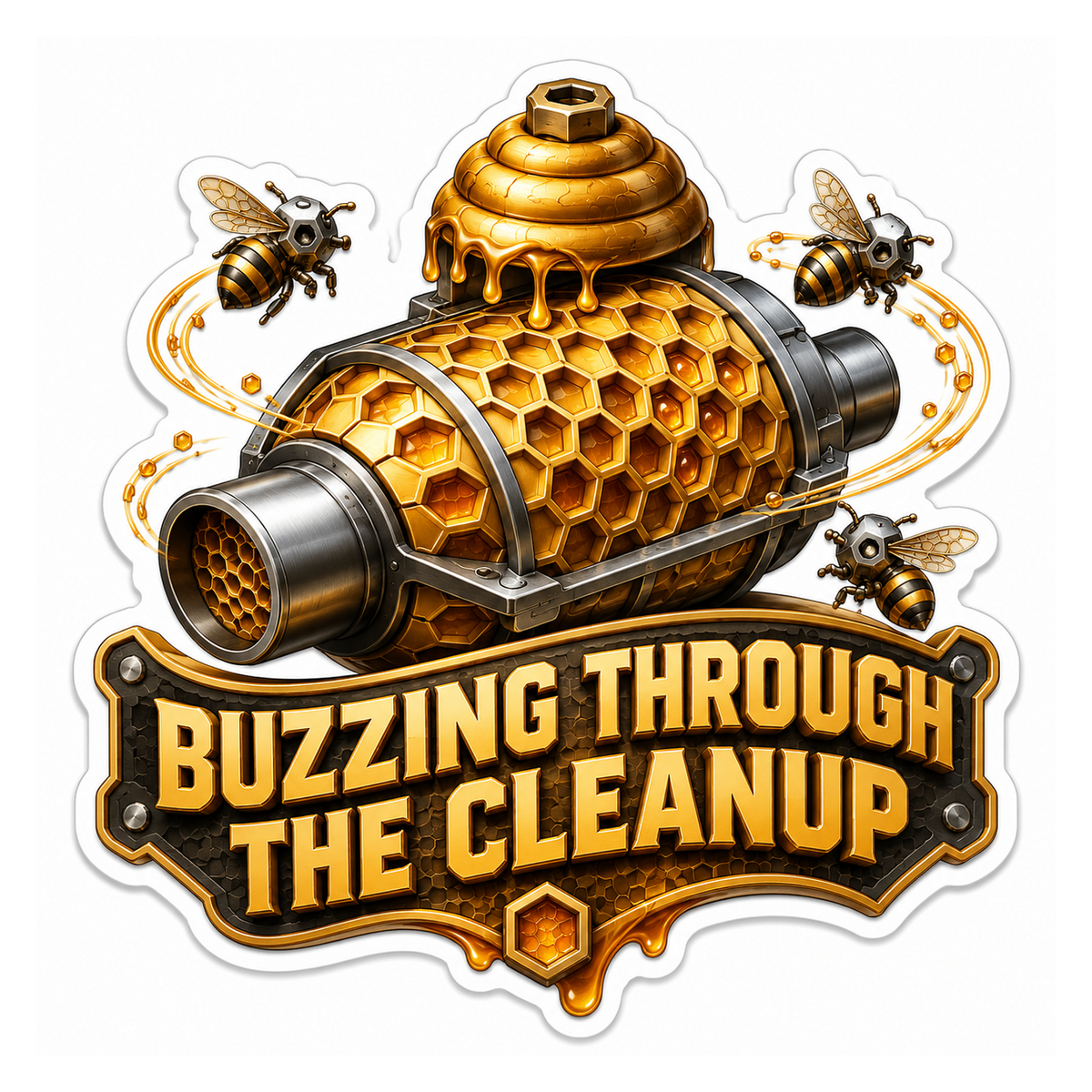 Catalytic Converter Beehive Vinyl Sticker Decal