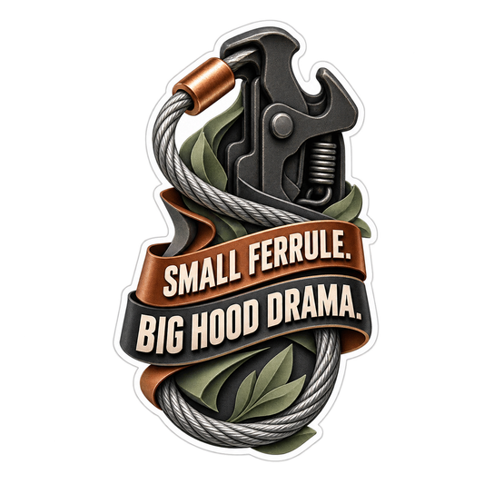 Hood Latch Cable Barrel Ferrule Vinyl Sticker Decal