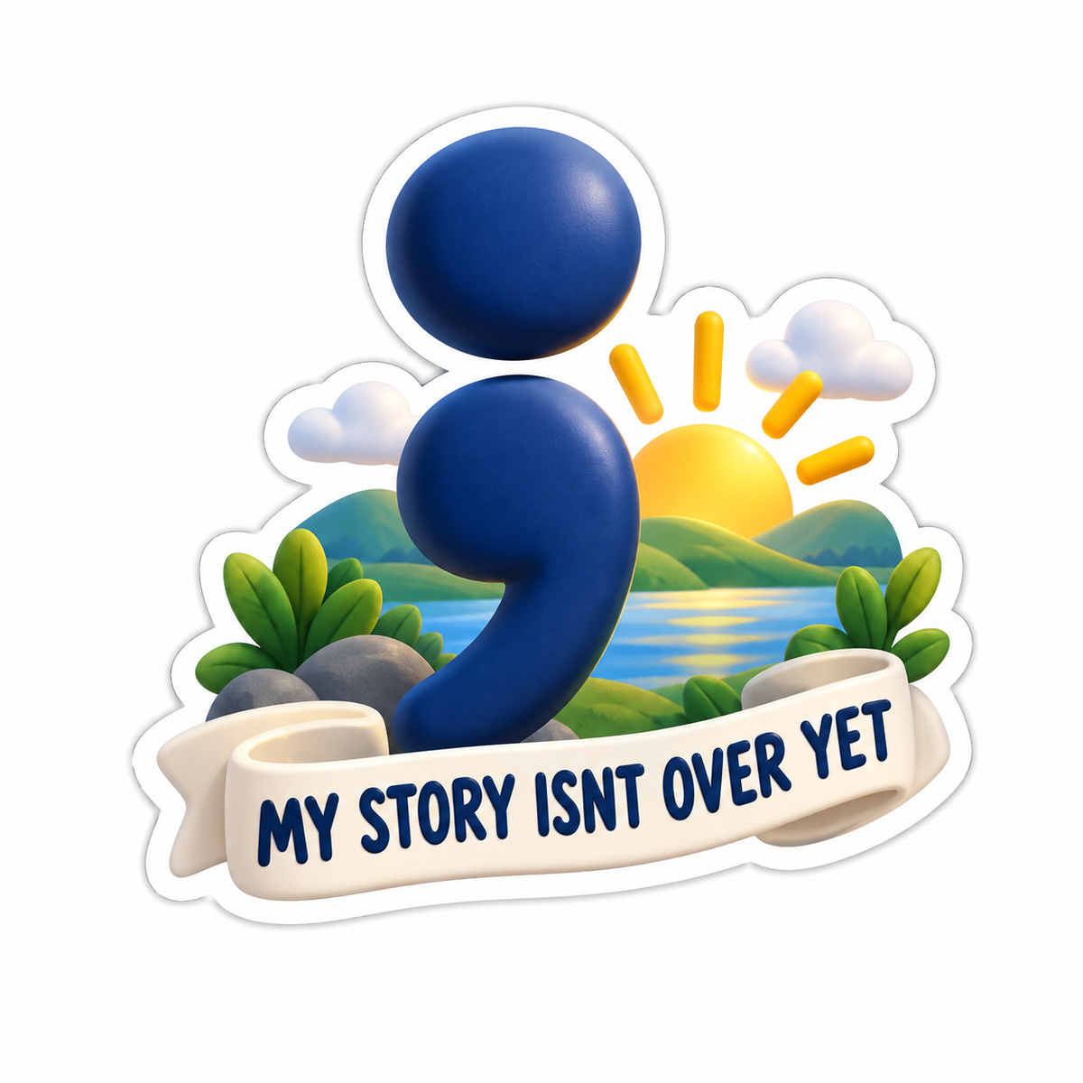 My Story Isnt Over Yet Vinyl Sticker Decal