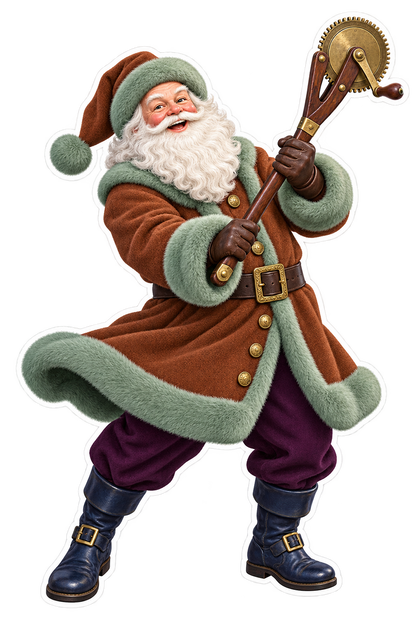Santa Lignum Vitae Brass Rope Yarn Counter Vinyl Sticker Decal