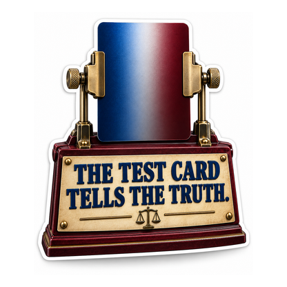 Spray Out Test Card Holder Vinyl Sticker Decal