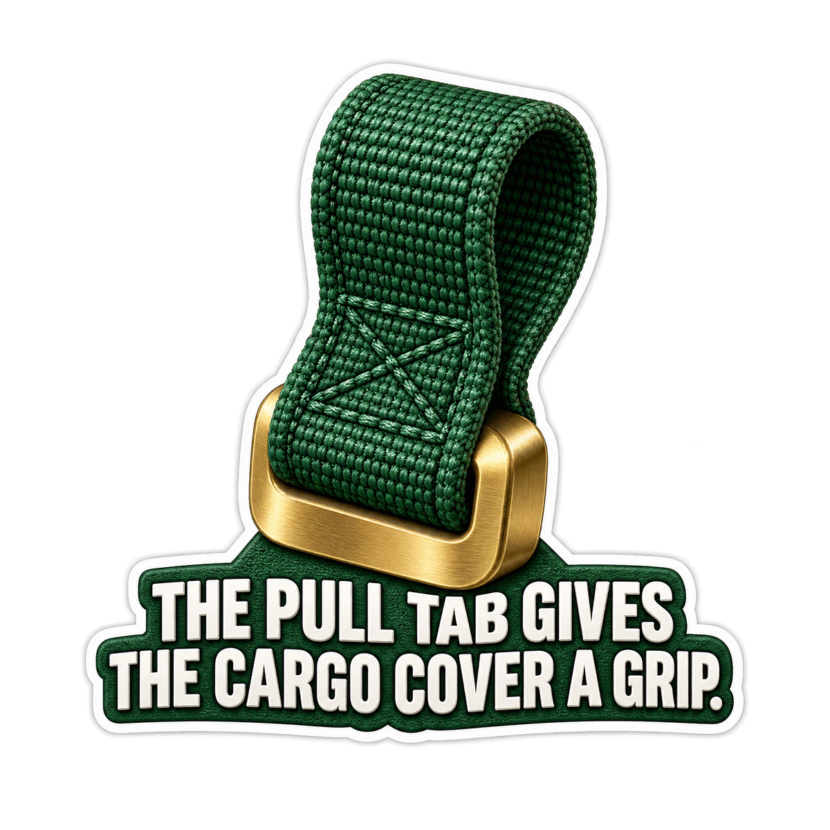 Cargo Cover Pull Tab Insert Vinyl Sticker Decal