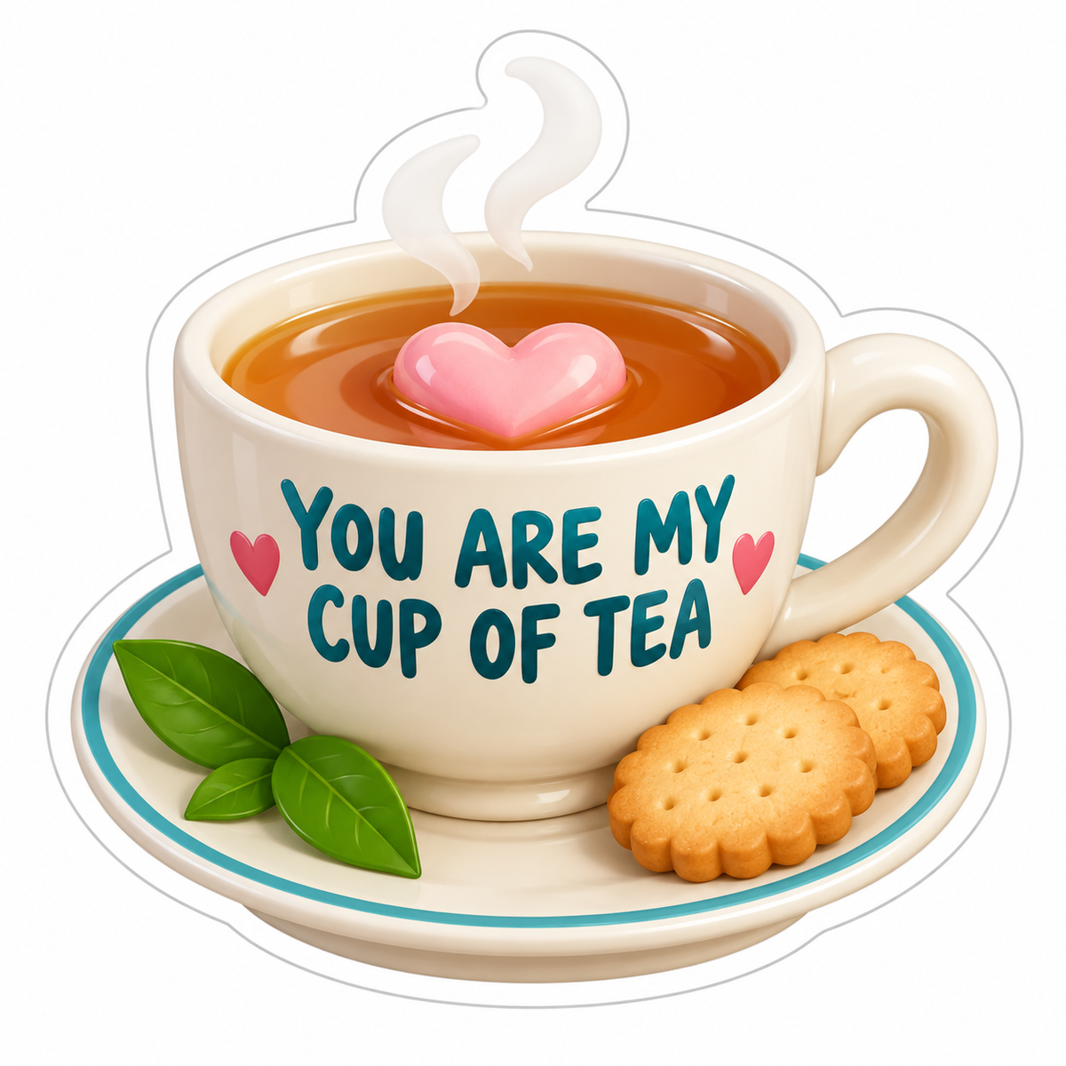 You Are My Cup Of Tea Vinyl Sticker Decal