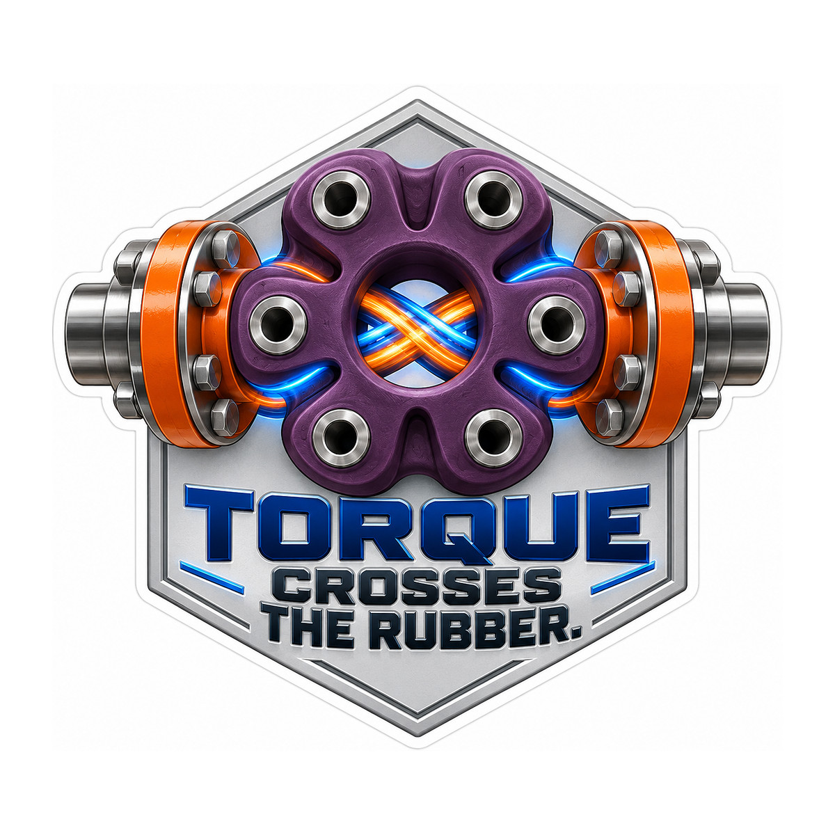 Drivetrain Flex Disc Torque Rubber Vinyl Sticker Decal