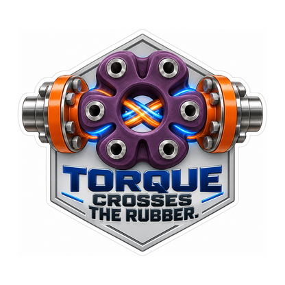 Drivetrain Flex Disc Torque Rubber Vinyl Sticker Decal