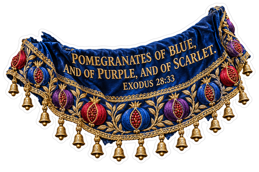 Bible Exodus 28 33 Pomegranates Robe Hem Vinyl Sticker Decal