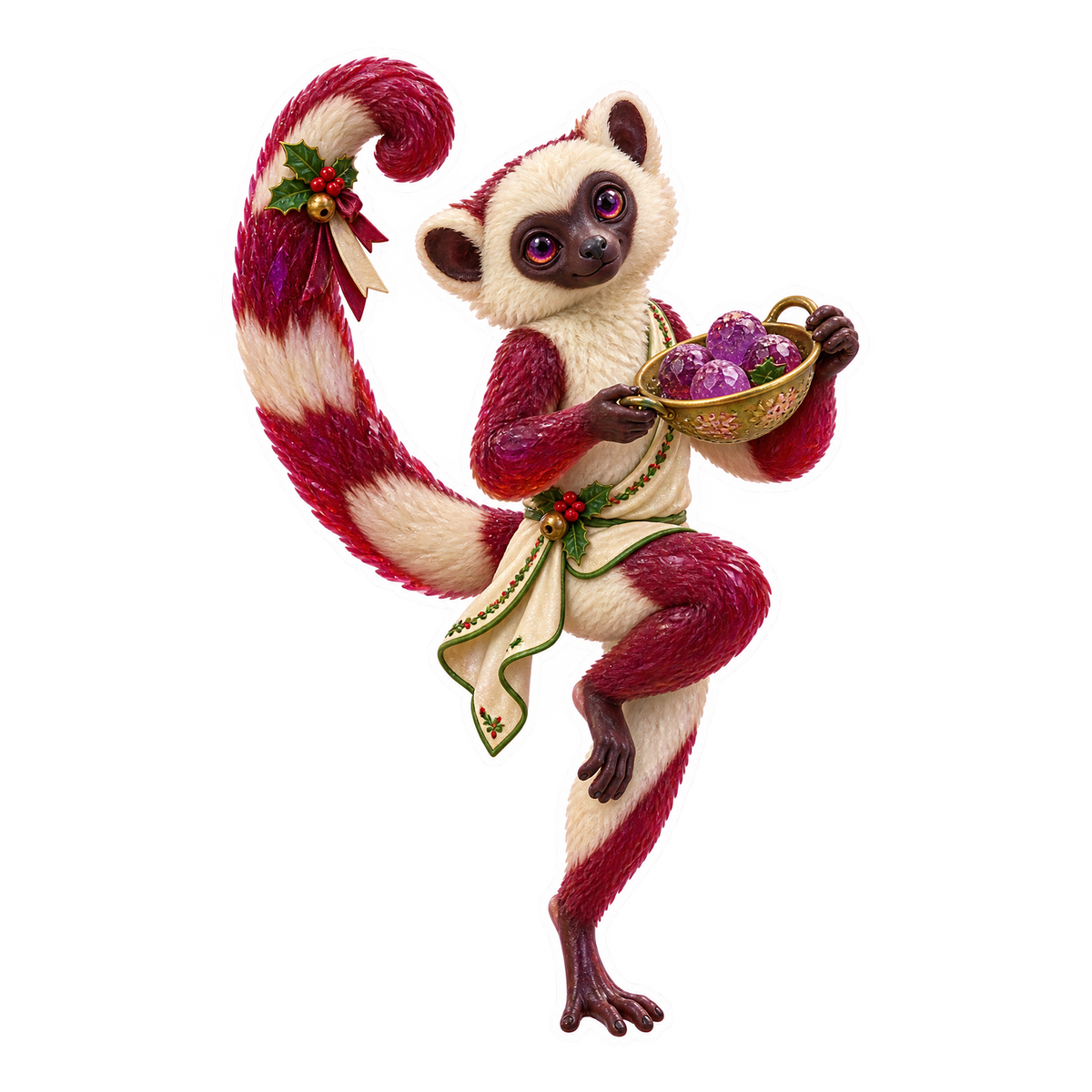 Beetroot Resin Sifaka Sugar Plum Sieve Keeper Vinyl Sticker Decal