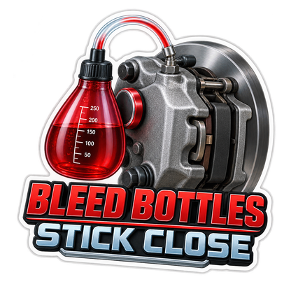 Magnetic Brake Bleeder Catch Bottle Vinyl Sticker Decal