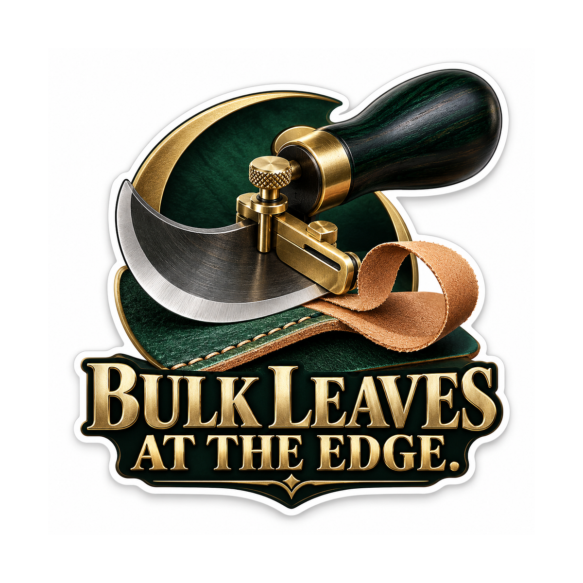 Leather Edge Skiving Knife Vinyl Sticker Decal