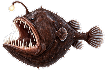 Humpback Anglerfish Vinyl Sticker Decal