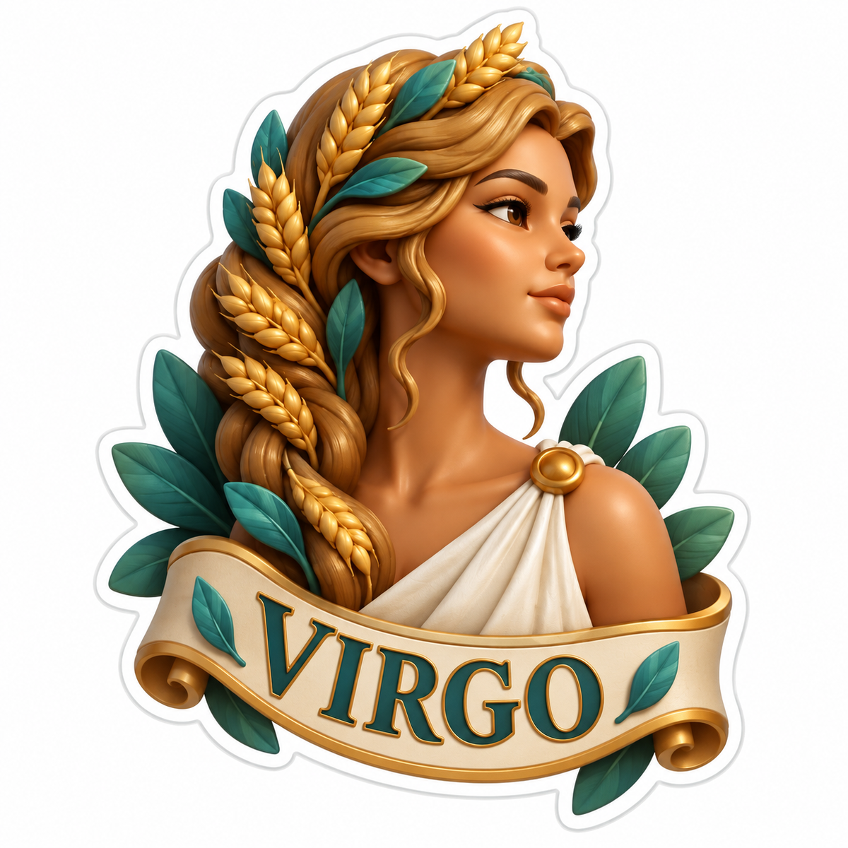 Virgo Teal Vinyl Sticker Decal