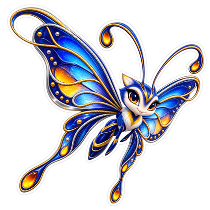 Indigo Suspension Curve Glider Vinyl Sticker Decal