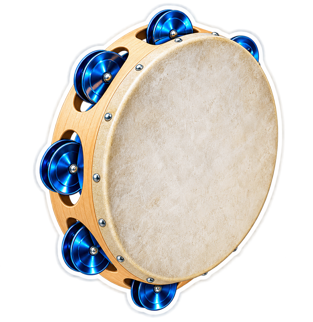 Orchestral World Percussion Tambourine Vinyl Sticker Decal